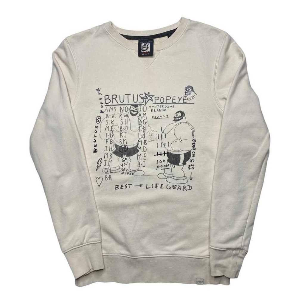 Brutus x‎ Popeye 90th anniversary Scotch and Soda AMS Blauw sweater crewneck